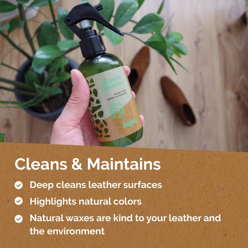 Kaps Suede Cleaner | Eco-Friendly Solvent Free Biodegradable | Cleaning Liquid for Suede and Nubuck Leather Footwear, Bags and Accessories | Made in Europe - Image 4